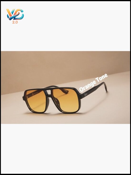 Oversized Aviator Square Sunglasses Retro 70s Shades UV Protection Unisex